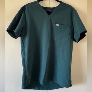 Figs Men's Teal Technical Collection V-Neck Scrub Too